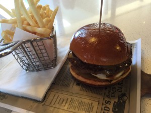The burger and fries